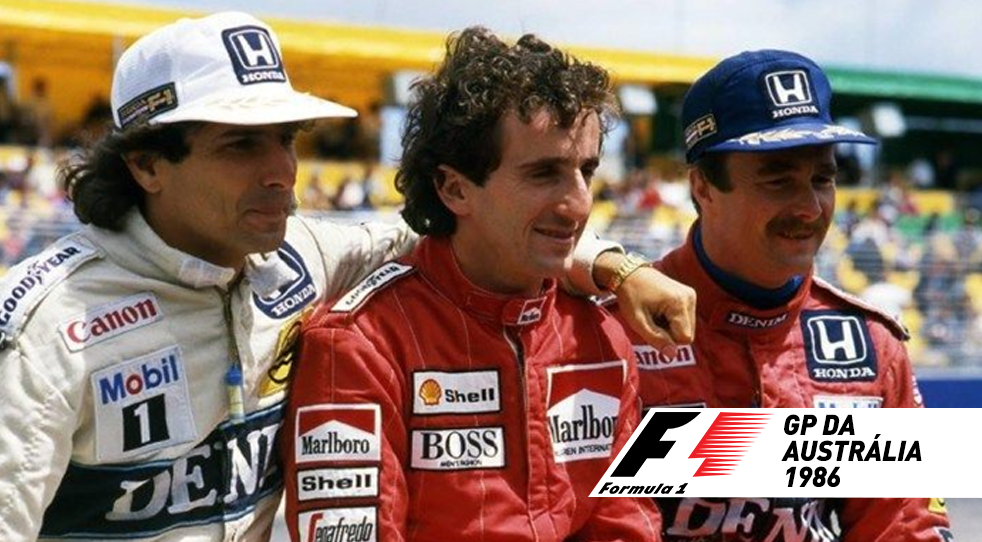 Nelson Piquet, Alain Prost e Nigel Mansell